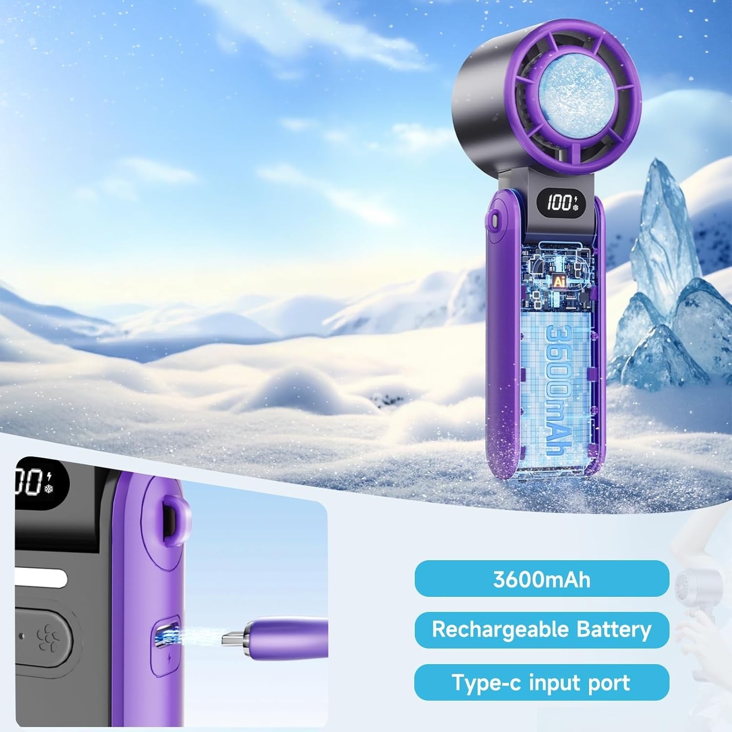 Atron F53K с прозрачна визия и батерия 3600mAh, зареждане чрез Type-C и дисплей с информация за заряда Atron F53K с прозрачна визия и батерия 3600mAh, зареждане чрез Type-C и дисплей с информация за заряда